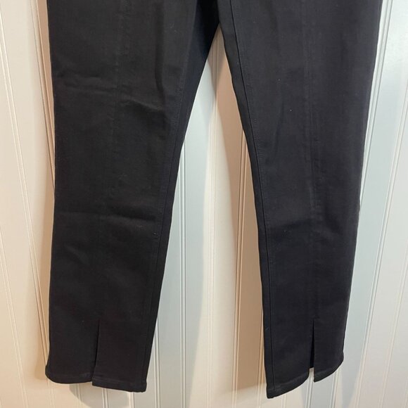 J.McLaughlin Womens Black Rainey Long Bottom Pants Size 8 Cotton Blend Slim Fit - Picture 3 of 16